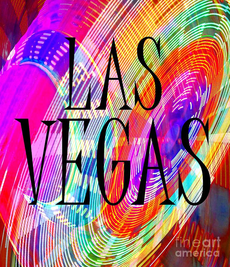 Cool Mixed Media - Las Vegas spinning wheels by David Lee Thompson