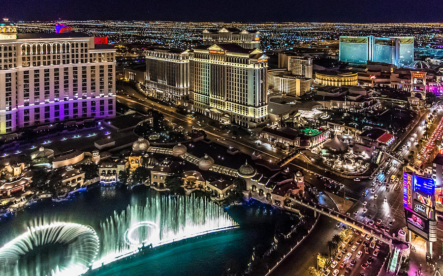 Las Vegas Strip at Night Photograph by Eyfoto