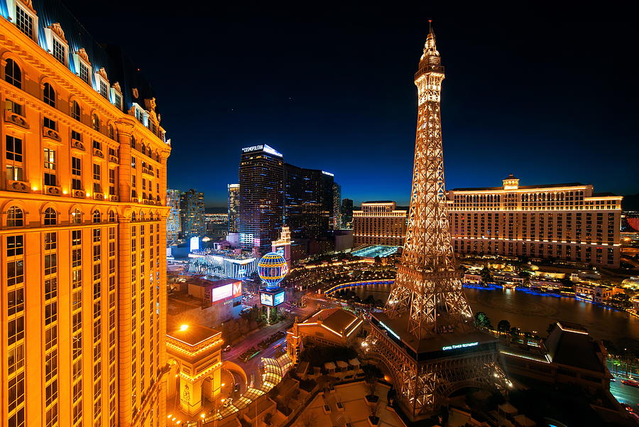 Las Vegas Strip night Photograph by Songquan Deng