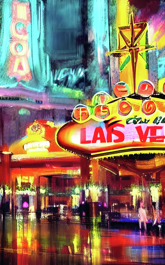 Las Vegas time Digital Art by Yury Malkov Pixels