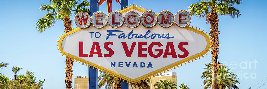 Las Vegas Photograph - Las Vegas Welcome Sign High Resolution Panorama Photo by Paul Velgos