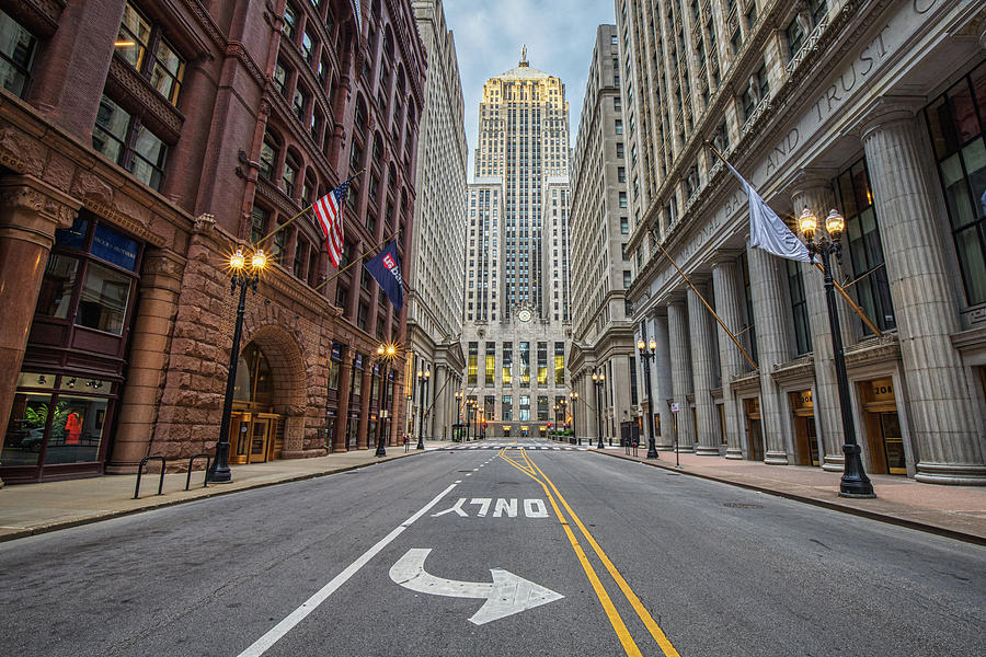 LaSalle Street in Chicago 2 Photograph by Mike Burgquist