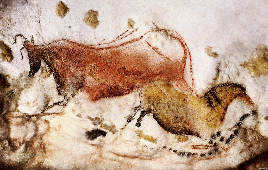 Lascaux Cow and Horse Digital Art by Weston Westmoreland