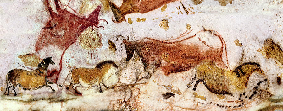 Lascaux Horses and Cows Digital Art by Weston Westmoreland