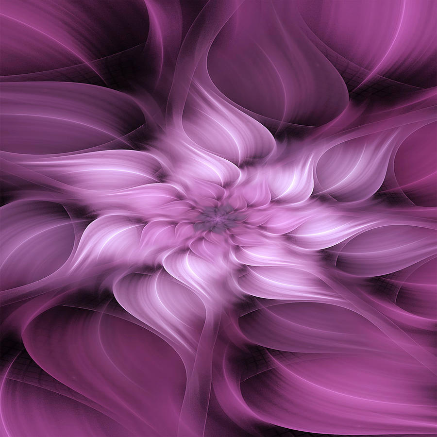 Laser Abstract Flower Pink Design Digital Art by Paula Helit | Fine Art ...