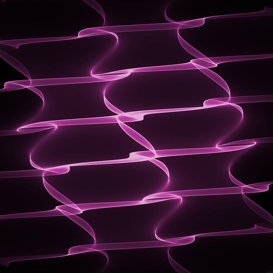 Laser Abstract Squares Pink Design Digital Art by Paula Helit - Fine ...