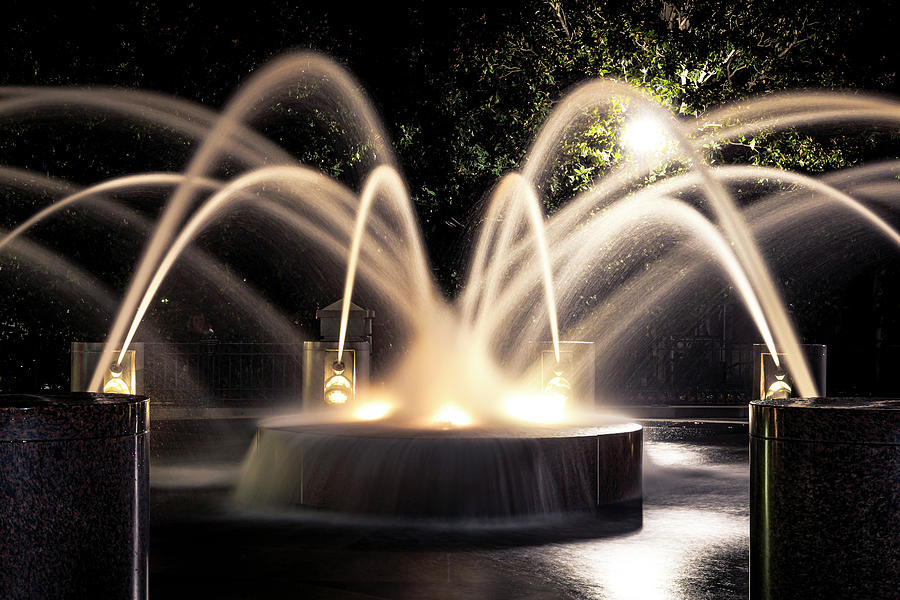 Laser Beam Fountain Photograph by SC Shank