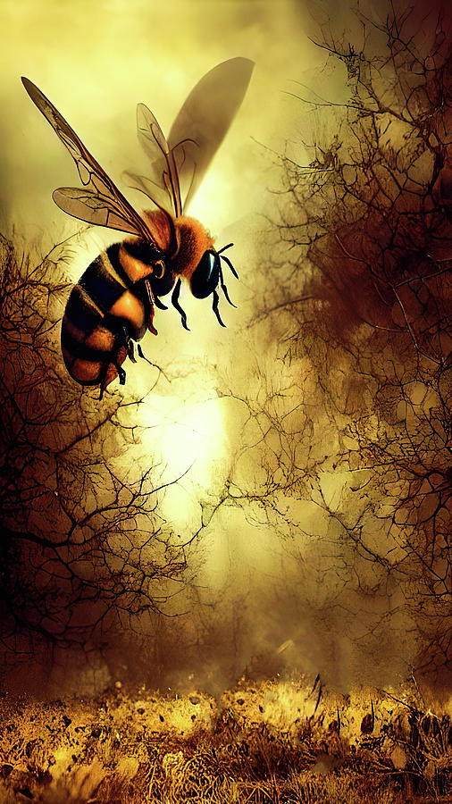 Last Bee Painting by Bob Orsillo