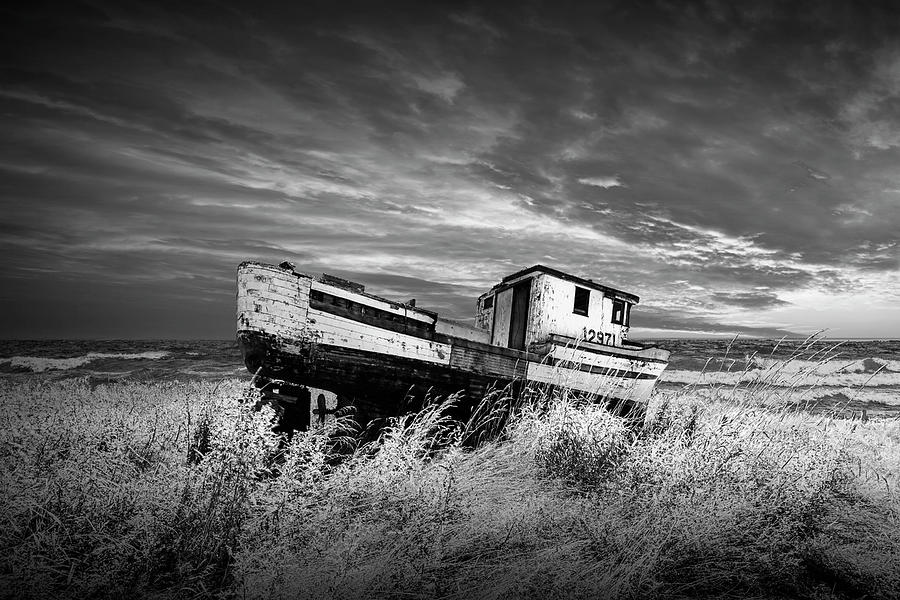 Last Days of the Boat 1297 in Black and White Photograph by Randy Nyhof ...