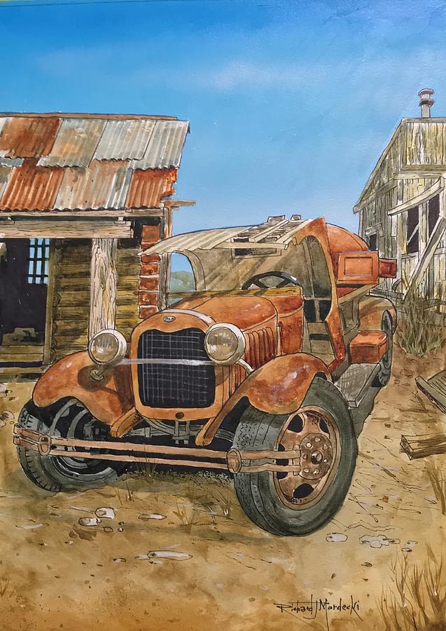 Old Truck Painting - Last Delivery by Richard Mordecki