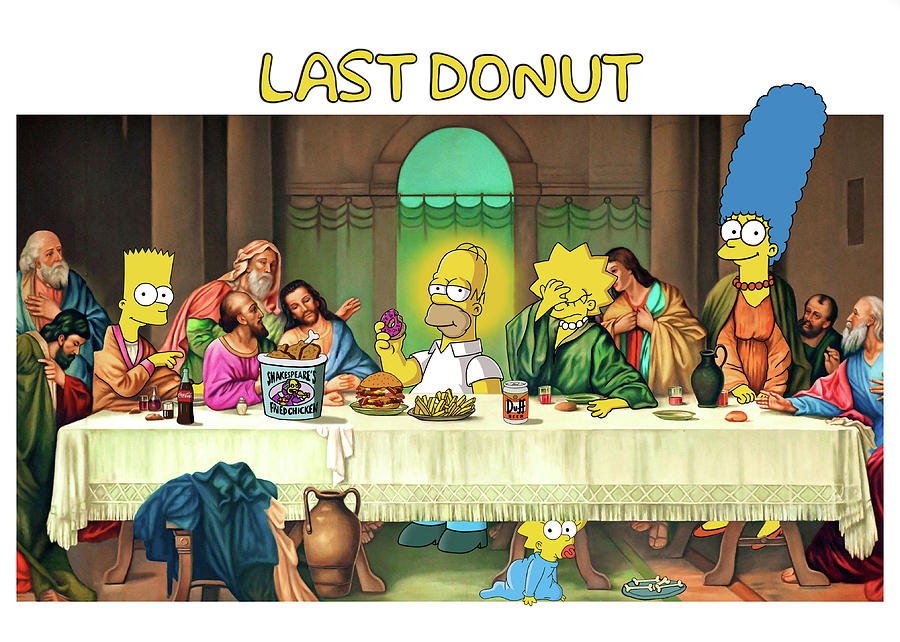 Last Donut Simpsons Digital Art by Benjamin Dupont - Pixels