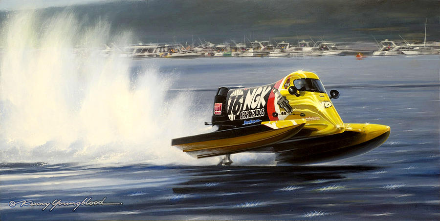 Last lap Painting by Kenny Youngblood