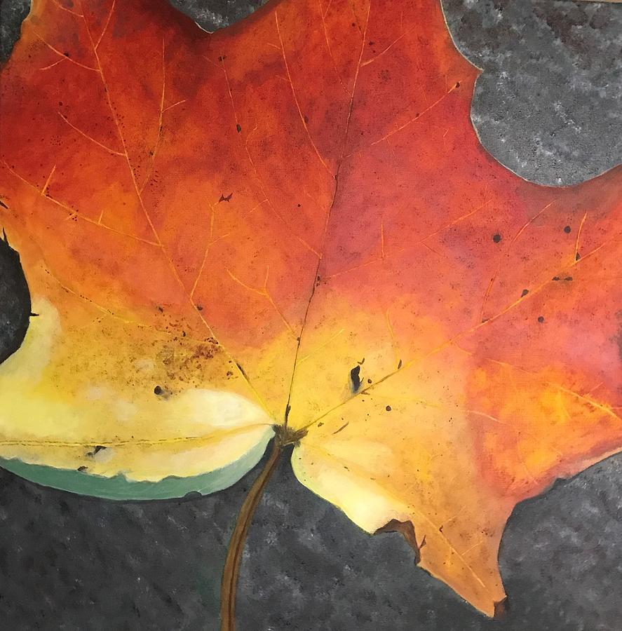 Last Leaf Painting by Boots Quimby
