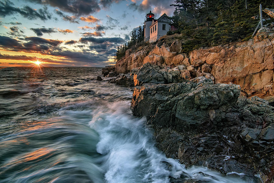 Last Light at Bass Harbor Head Photograph by Rick Berk - Fine Art America