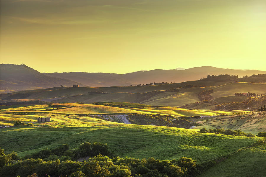 Last Light in Orcia Valley. Tuscany Photograph by Stefano Orazzini