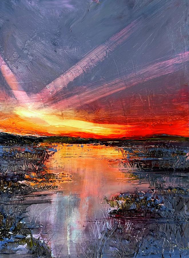 Sunset Painting - Last Light  by Julia S Powell
