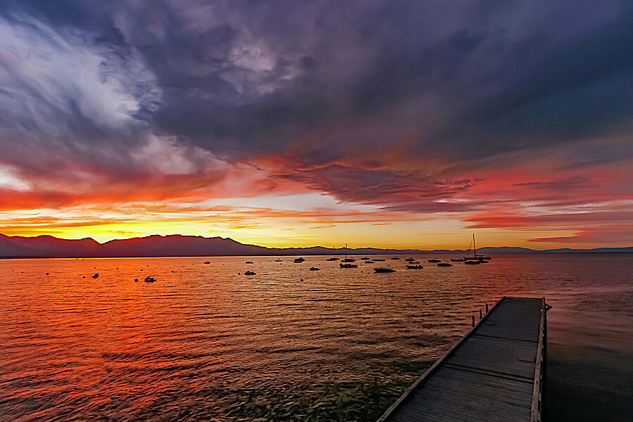 Last Light Lake Tahoe Photograph by Bill Gallagher