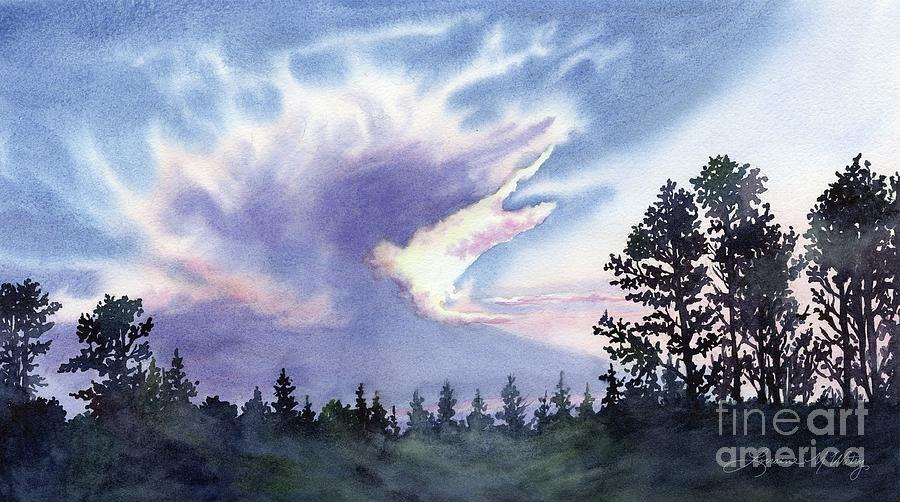 Sunset Painting - Last Light by Lorraine Watry