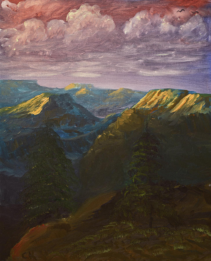 Last Light of the Grand Canyon Painting by Chance Kafka