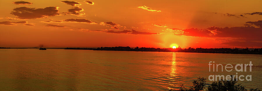 Last Of The Sun Over River Photograph by Robert Bales