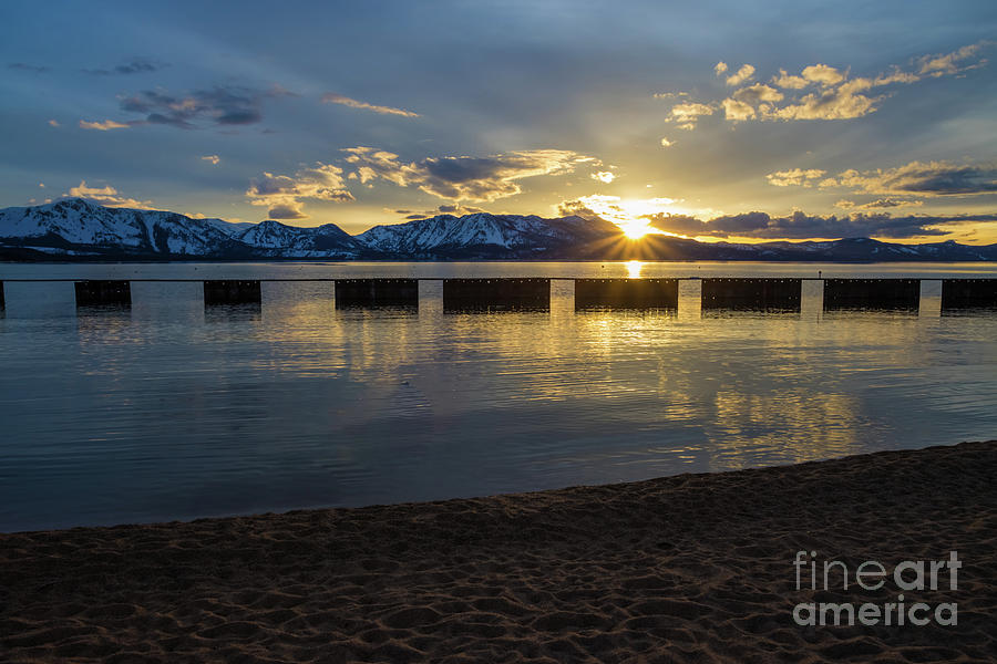 Last Rays At Lake Tahoe Photograph by Suzanne Luft