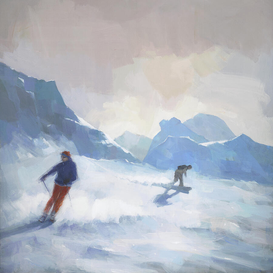 Last Run Les Arcs Painting