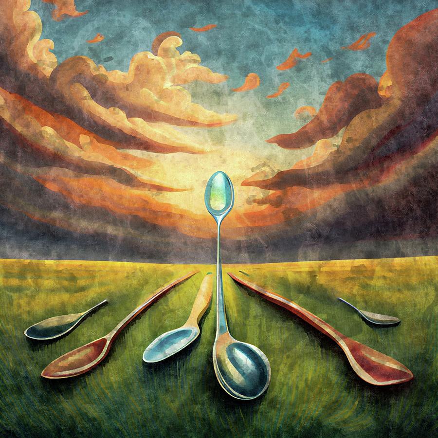 Last Spoon Standing  Digital Art by Ally White