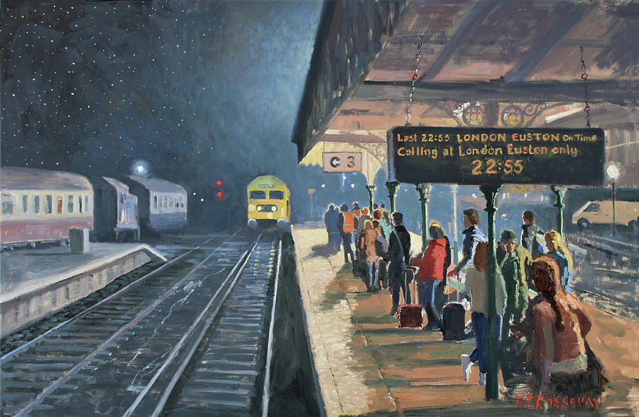 Last Train to London Painting by Roelof Rossouw