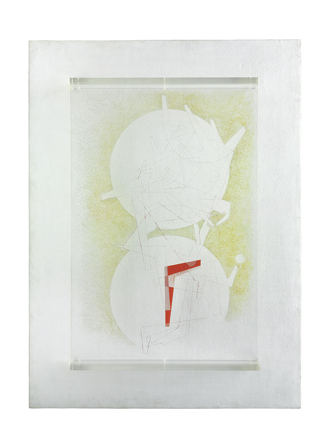 Laszlo Moholy-Nagy Space Modulator with Yellow Aura Mixed Media by Dan Hill Galleries