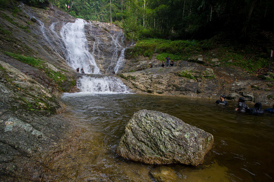 Lata Iskandar waterfall, located along a trunk road from Tapah to Cameron Highland. Photograph by Azri Suratmin