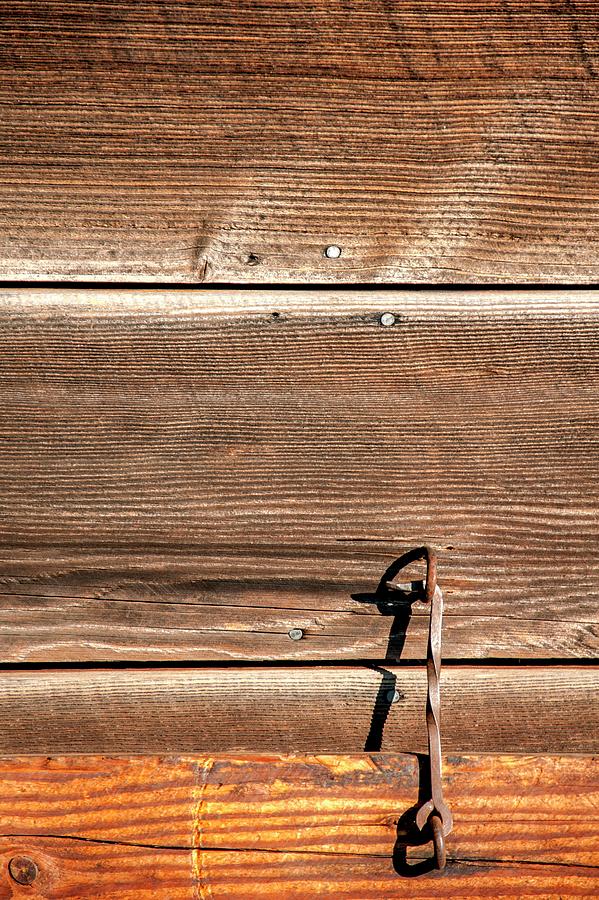 Latch On Old Wood Barn Photograph by Jerry Sodorff