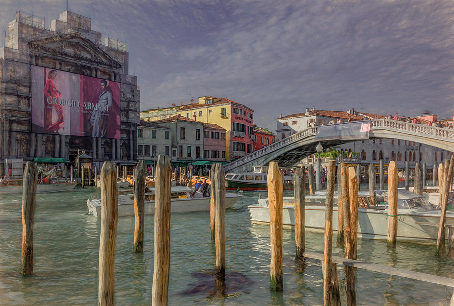 Late Afternoon Along the Grand Canal in Venice Photograph by Marcy Wielfaert