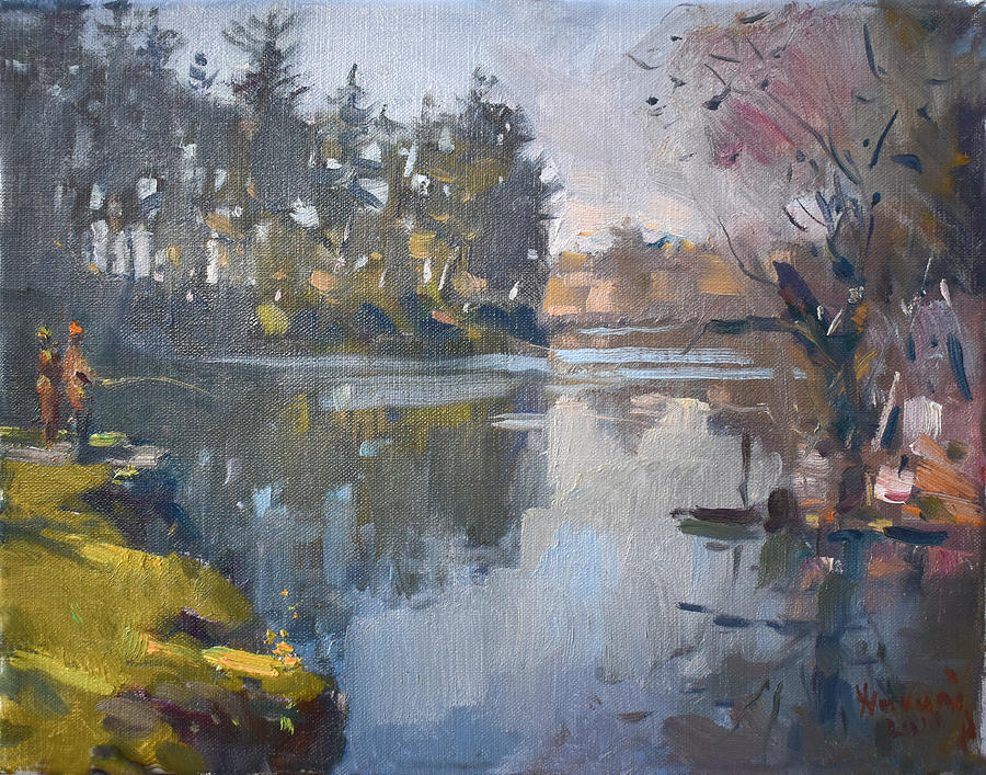 Late Afternoon at Bond Lake Painting by Ylli Haruni