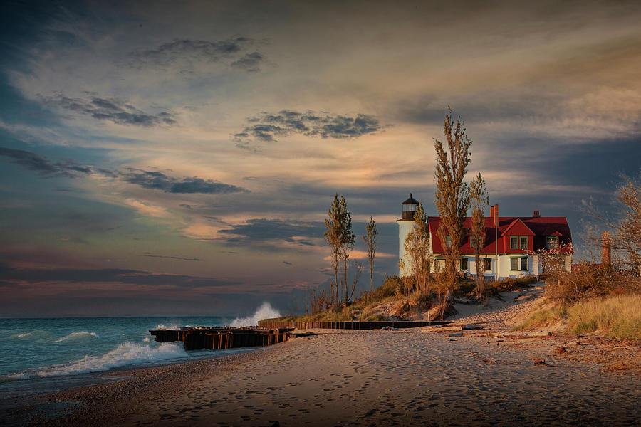 Late Afternoon at the Point Betsie Lighthouse Photograph by Randall Nyhof