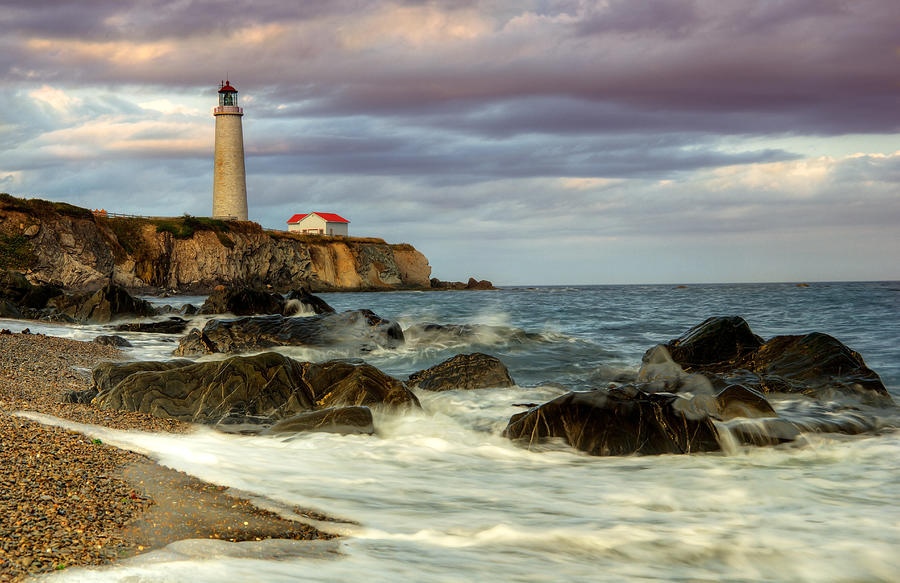 Late afternoon Cap-des-Rosierss Lighthouse Photograph by Jean Surprenant