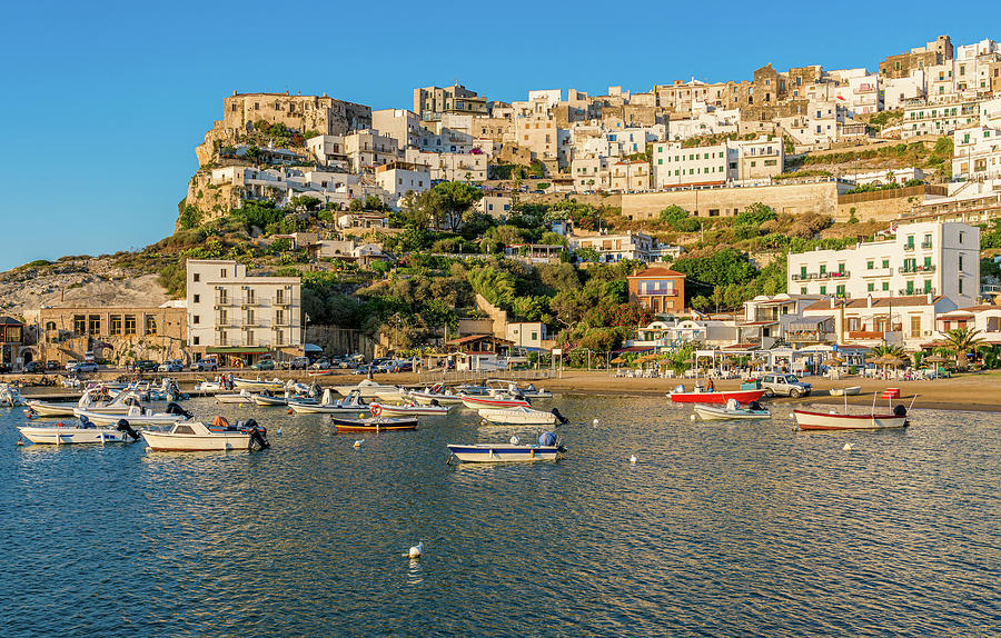 Late Afternoon View In Peschici, Beautiful Village In The Gargano ...