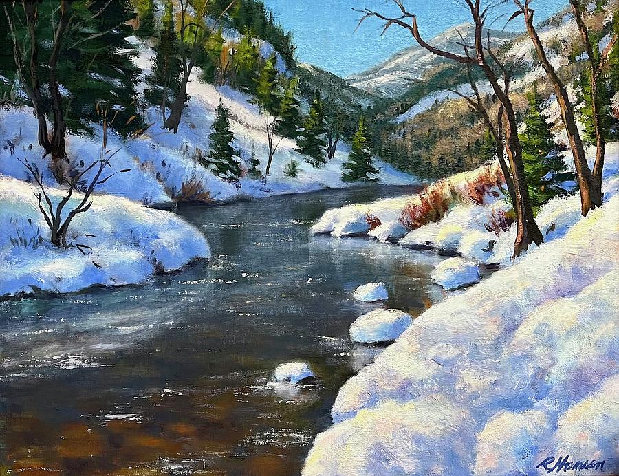 Banff National Park Painting - Late April Snow by Rick Hansen