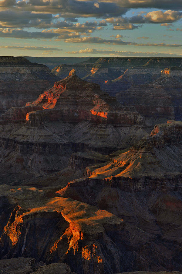 Late Day Light And Shadows - Grand Canyon Photograph by Stephen Vecchiotti