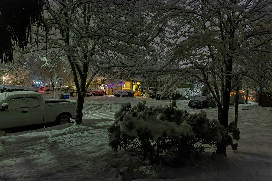 Late Evening in Suburbia After a Snowstorm, No. 1 Photograph by Belinda Greb