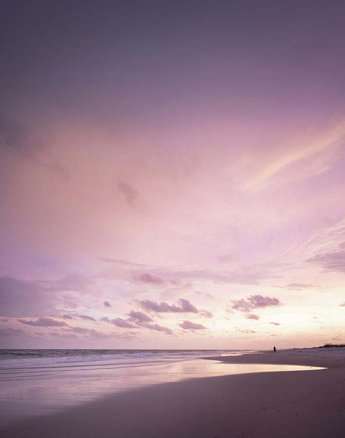 Late Evening Stroll On The Beach Photograph by Jordan Hill