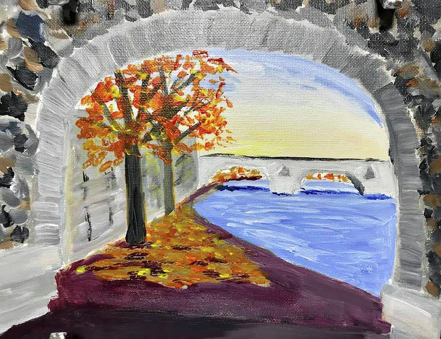 Late Fall Afternoon on the Seine Painting by John Macarthur