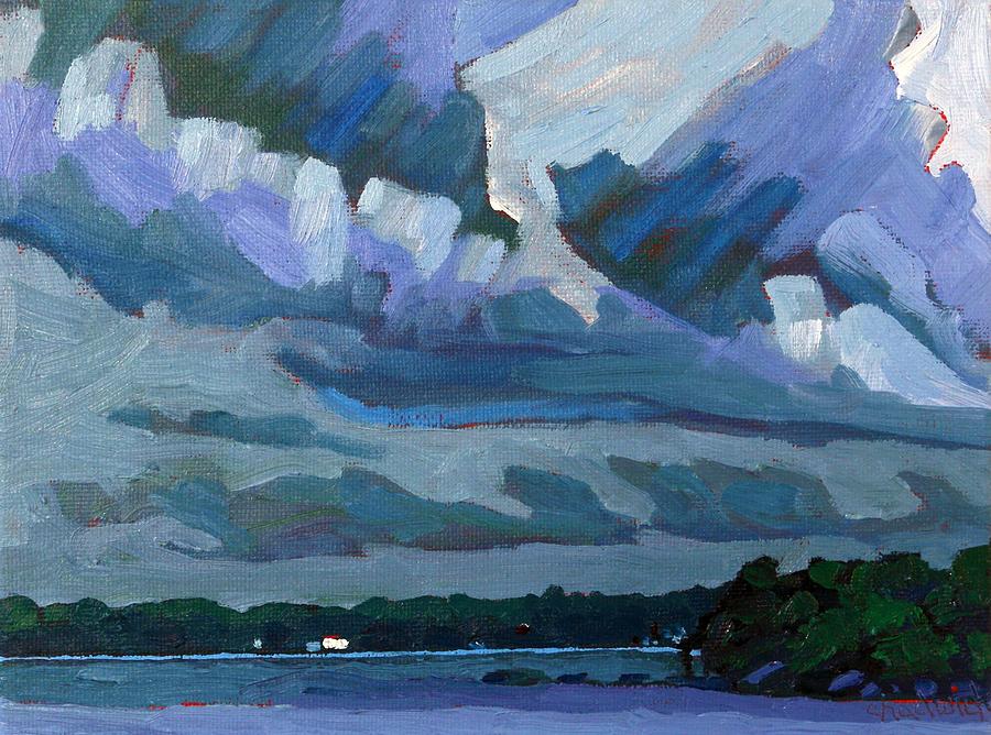 Late May Evening Rain Painting by Phil Chadwick