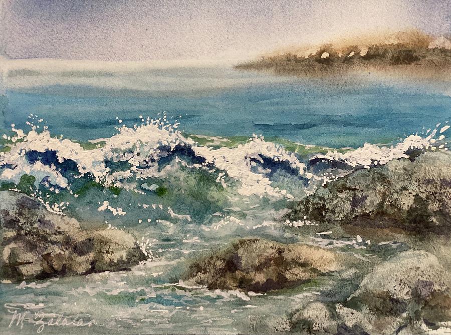 Late Morning Waves Painting by Marilyn Zalatan