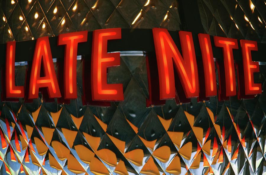 Late Nite Dinner Sign Photograph