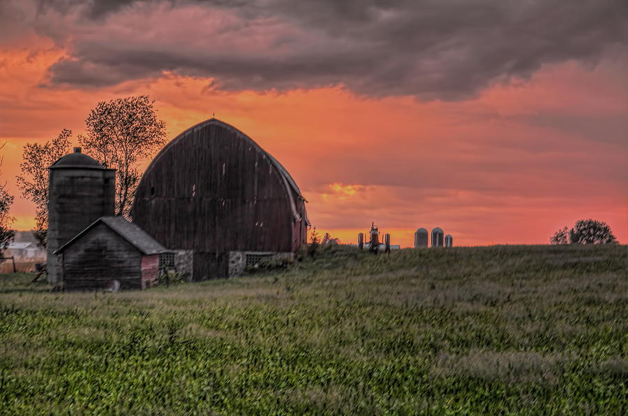 Late Spring Storm Over The Old Barn Photograph by Dale Kauzlaric