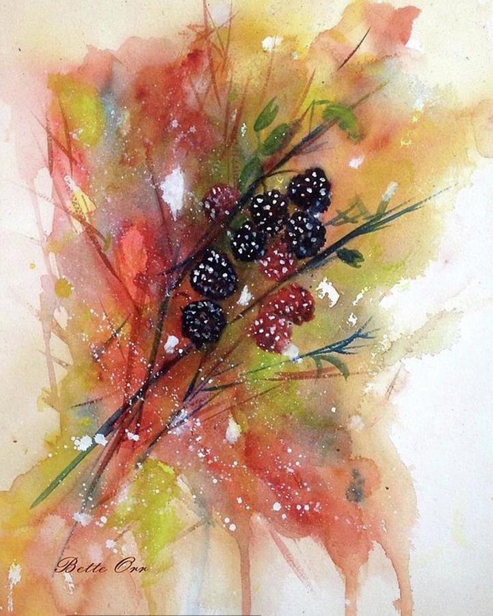 Summer Painting - Late Summer Berries by Bette Orr