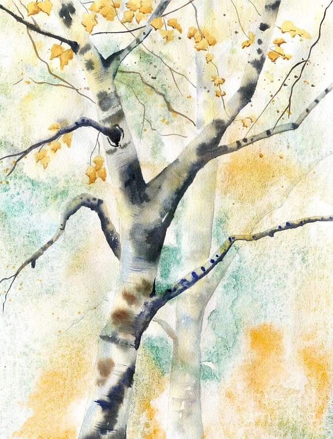 Late Summer Tree Colors 2 Painting by Melly Terpening