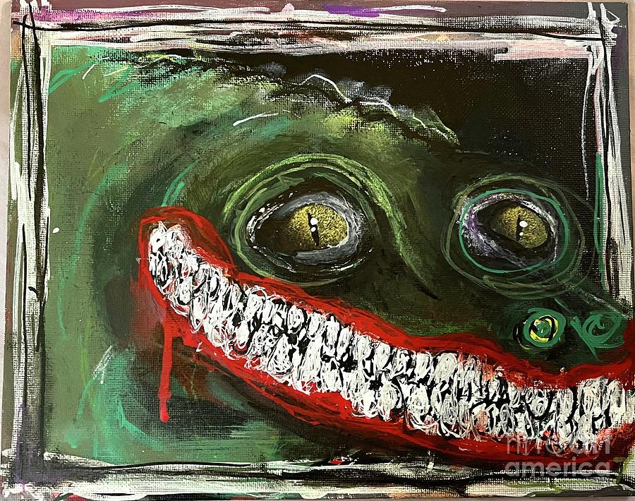 Later Alligator Mixed Media by Eric Rottcher