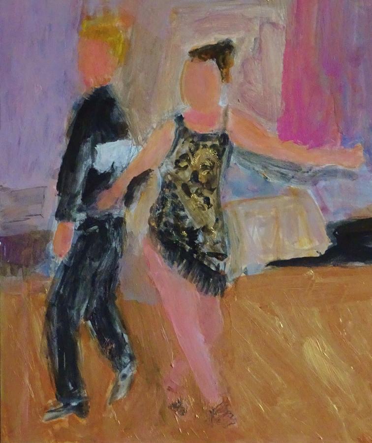 Latin Dance Competition Painting by Andrea Goldsmith