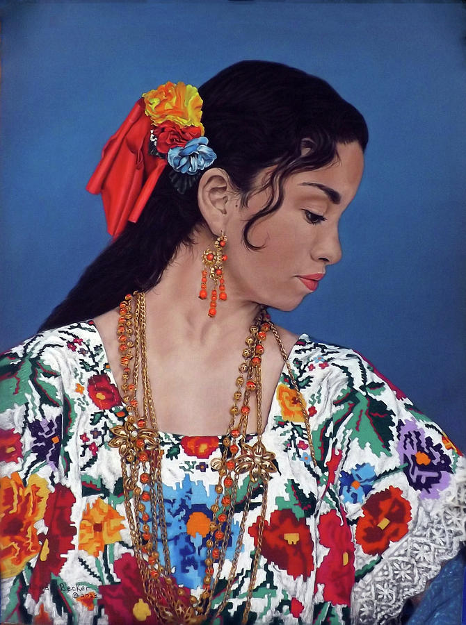 Latina Painting by Linda Becker